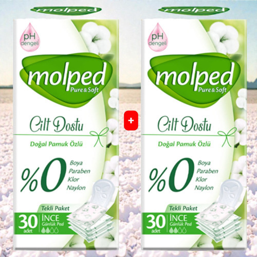 Günlük Ped Pure Soft Cilt Dostu İnce 30' lu X 2 Paket Toplam 60 Adet