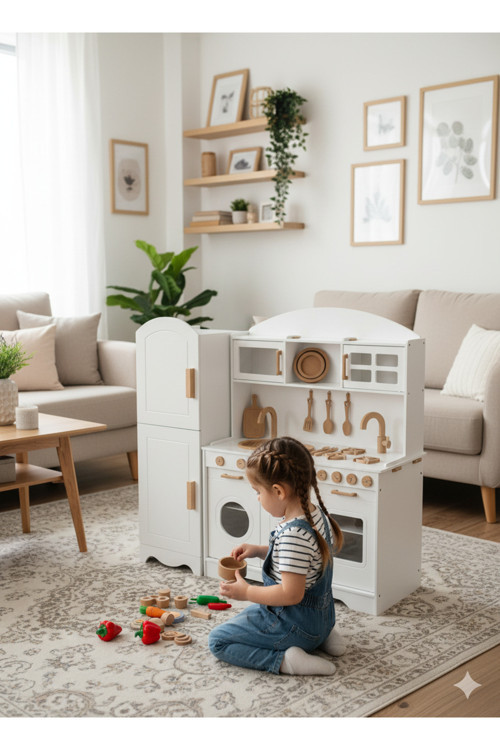 Beyaz Boyalı Mutfak Seti, 14 Parça Servis Ve Hediye Çatal Kaşık Takımı