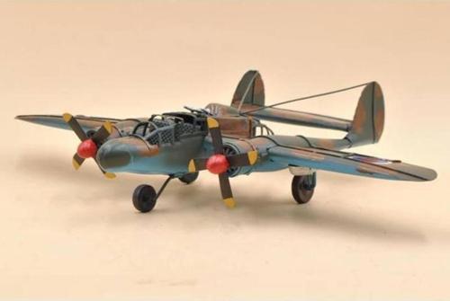 Vintage Metal Retro Klasik Pervaneli Savaş Uçağı-50cm
