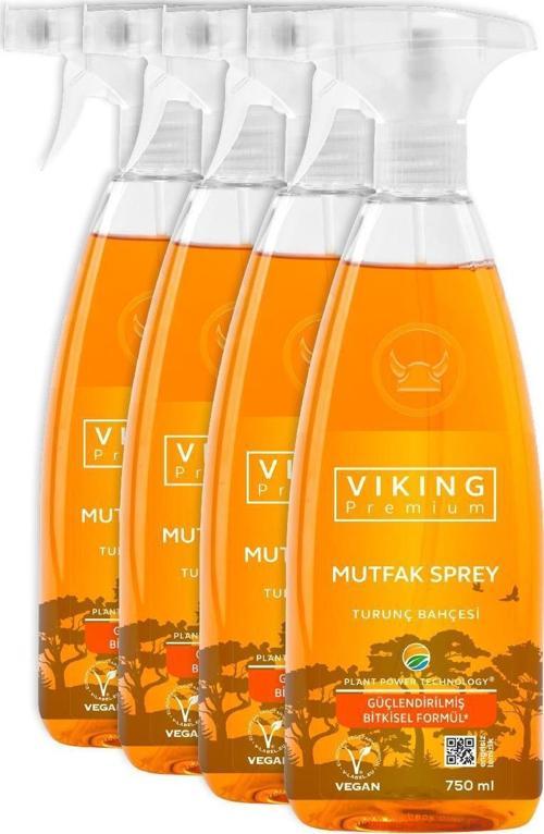 Viking Premium Mutfak Spreyi Turunç Bahçesi 750 Ml 4 Adet
