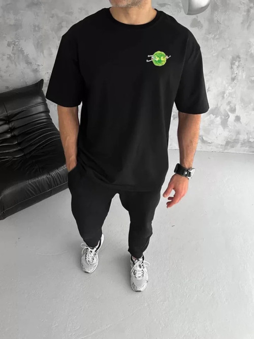 MDB Unisex Bisiklet Yaka Baskılı Oversize Thirt iyah
