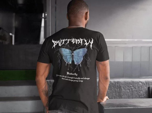 MDB Erkek Bisiklet Yaka Baskılı Oversize Thirt iyah