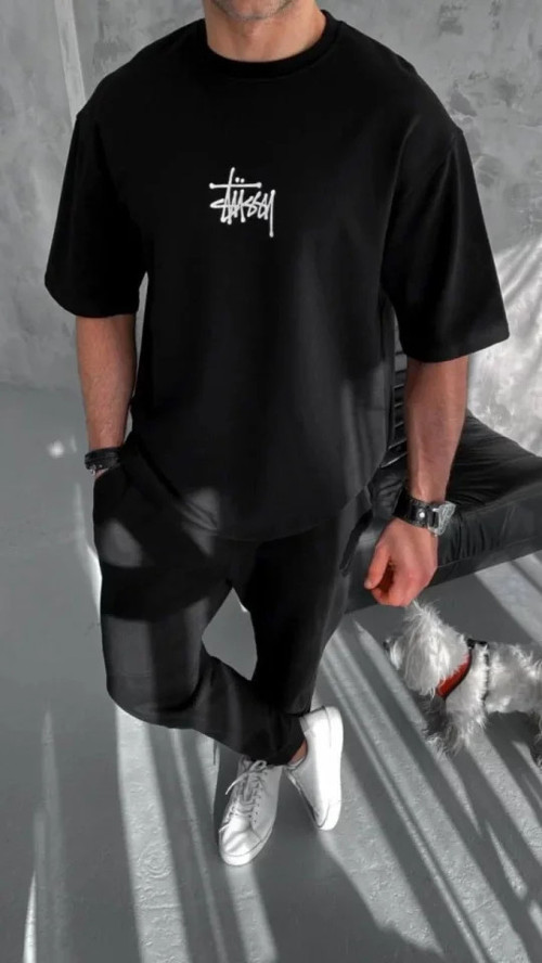 MDB Unisex Bisiklet Yaka Baskılı Oversize Thirt iyah