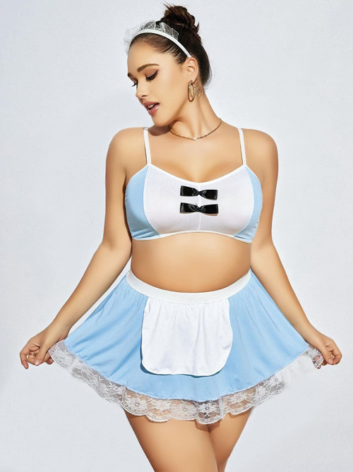 MDB MdbShop Mini Etekli Büyük Beden Fantezi Hizmetçi Kostümü