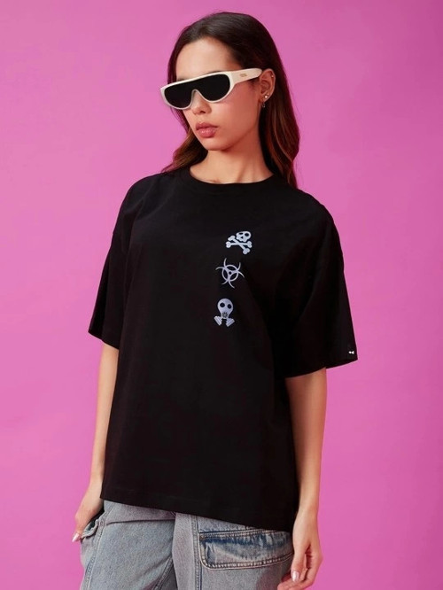 MDB Baskılı Oversize Tshirt iyah