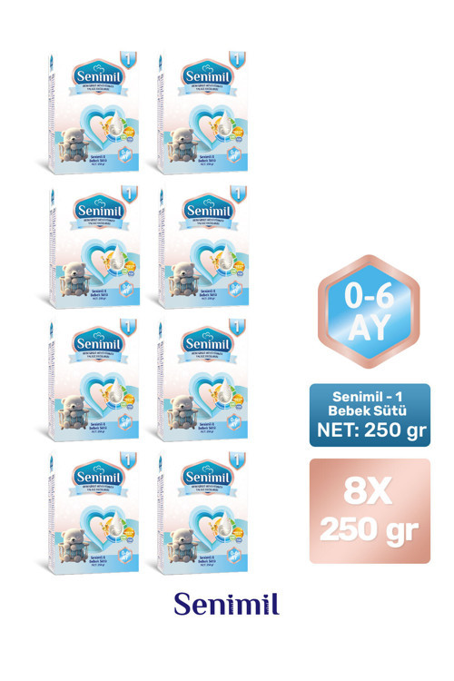 1 BEBEK SÜTÜ 250 GR (0-6 AY) 8 Lİ AVANTAJ PAKETİ