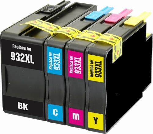 HP Officejet 6600 Kartuş Set 4 Renk Takım Muadil Yüksek Kapasite 932XL-933XL