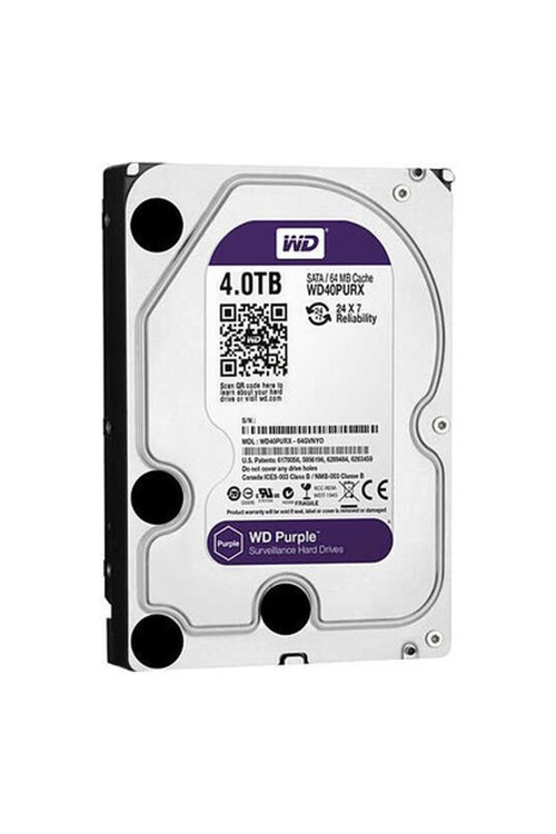 WD40PURX 3.5" 4TB 5400RPM 64MB Sata 7/24 Harddisk