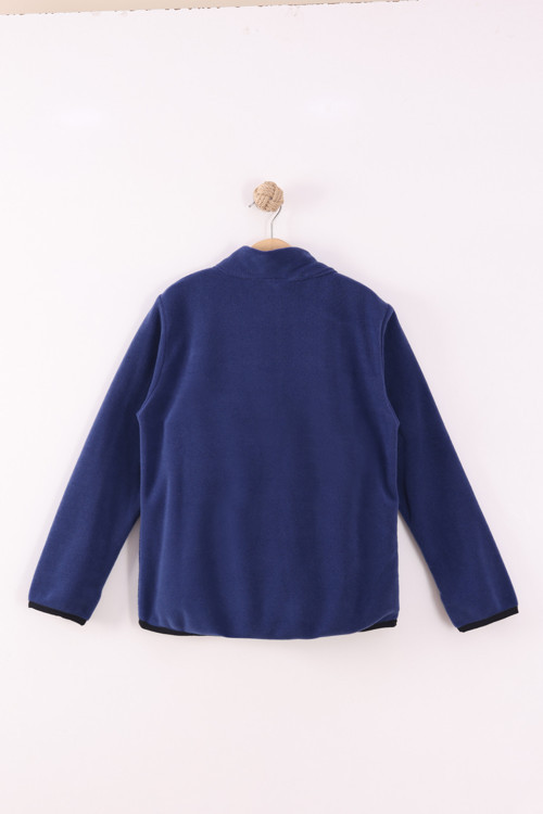 Çocuk Unisex Parmak Geçmeli Polar Ceket