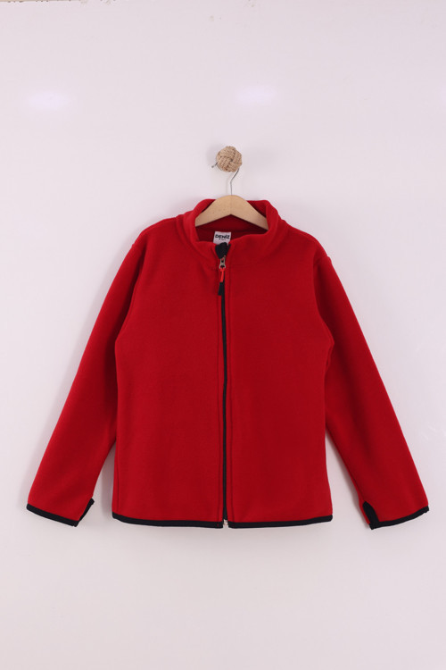 Çocuk Unisex Parmak Geçmeli Polar Ceket