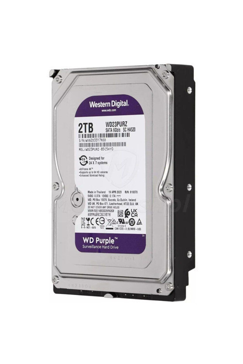 Purple WD22PURZ 3.5" 2TB 256MB 5400 Rpm 7/24 Güvenlik HDD