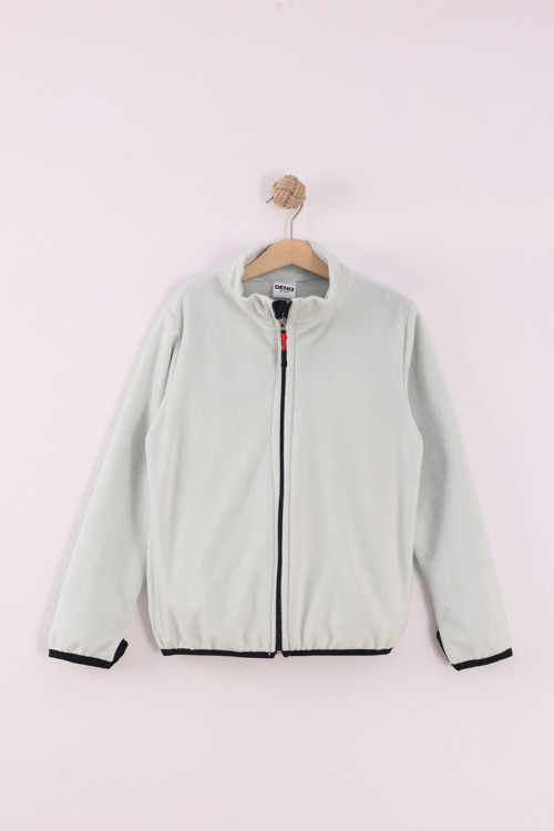 Çocuk Unisex Parmak Geçmeli Polar Ceket