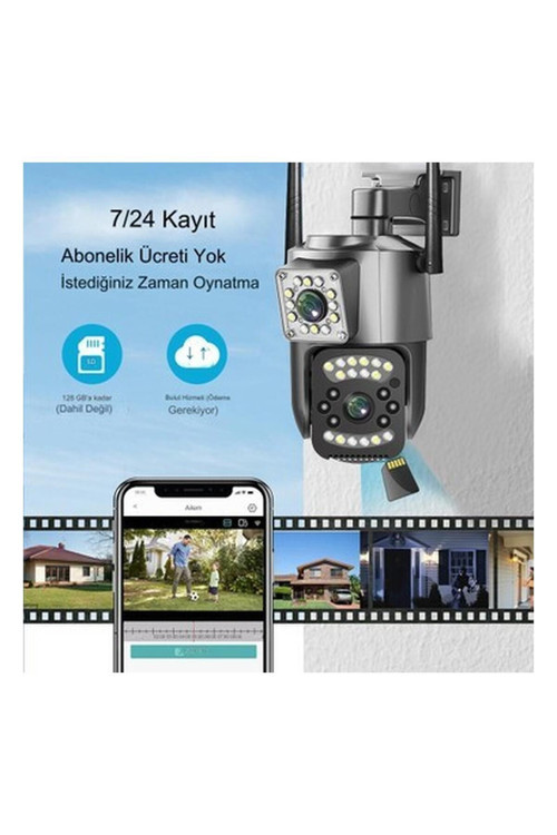4g Çift Kameralı Sim Kart Ile Çalışan Elektrikl Ptz Kamera