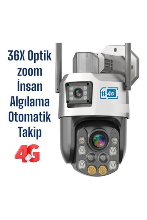 Optik Zoom Çift Kameralı Elektrikli Sim Kart Destekli Kamera