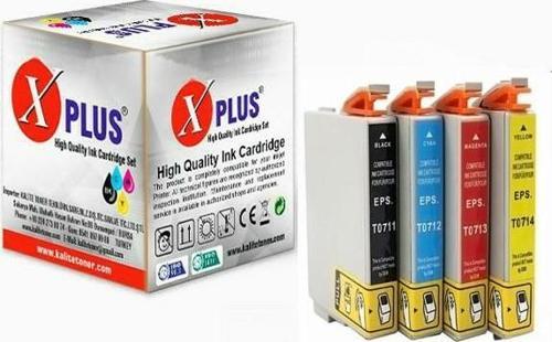 Stylus DX4450 T0711 T0712 T0713 T0714 4 Renk Muadil Kartuş Seti 500 Sayfa