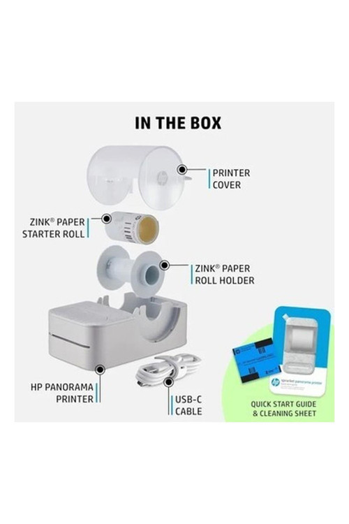 Sprocket Panorama Instant Taşınabilir Renkli Etiket ve Fotoğraf Yazıcısı Gri Printer