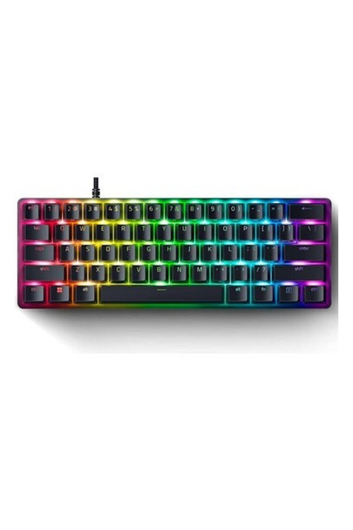 Huntsman Mini (Mor Anahtar) - Opto-Mekanik Anahtarlı Kompakt% 60 Oyun Klavyesi (Pbt Tuş Başlıkları, Çıkarılabilir Usb-C Kablosu) Qwerty Abd Düzeni | Siyah