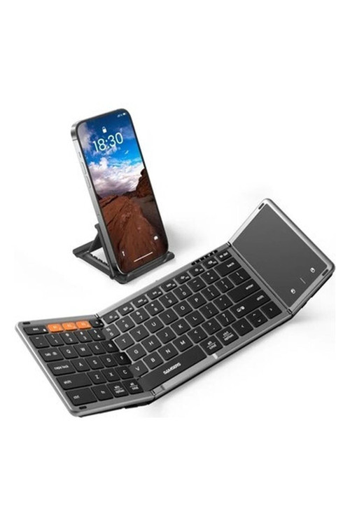 Touchpadli Katlanabilir Bluetooth Klavye Space Gray