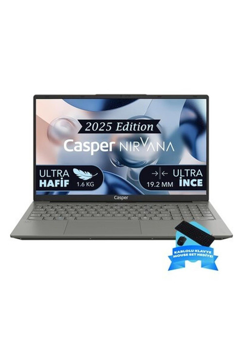 Nirvana X600.7430-DF00X-G-F-D2D1 Amd Ryzen 5-7430U 32GB Ram 1tb Nvme SSD Freedos + Kablolu Klavye-Mouse Set Hediye
