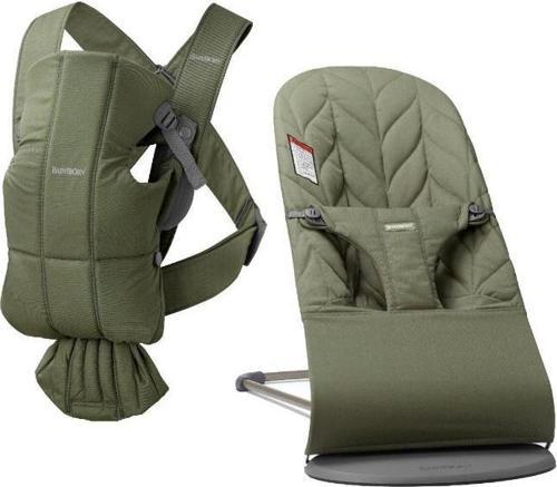 Bliss Petal Ana Kucağı & Kanguru Mini Cotton Yenidoğan Seti / Dark Green