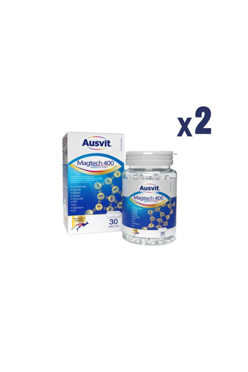 Magtech 400 İKİ KUTU Magnezyum Kompleks Tablet | D3, B6 (P5P) ve Bor İçeren Takviye Edici Gıda