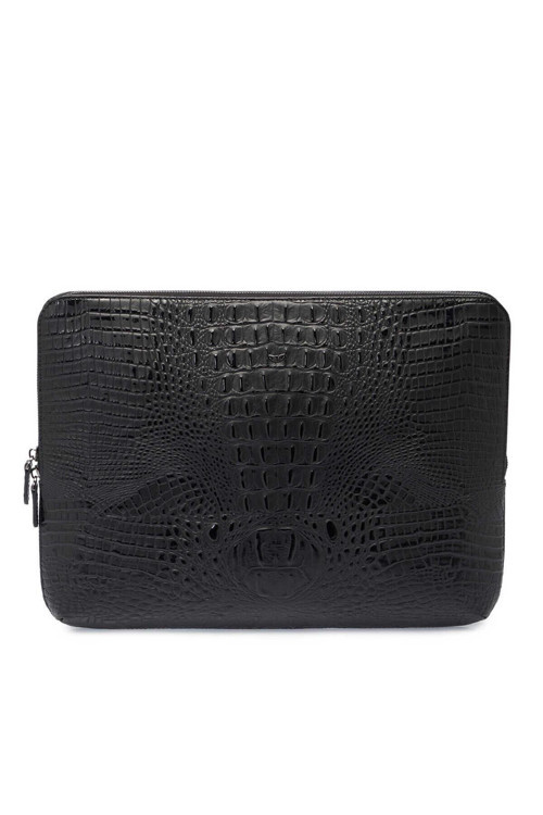 Siyah Hakiki Deri Unisex Laptop Çantası - S1LC00002952-A03