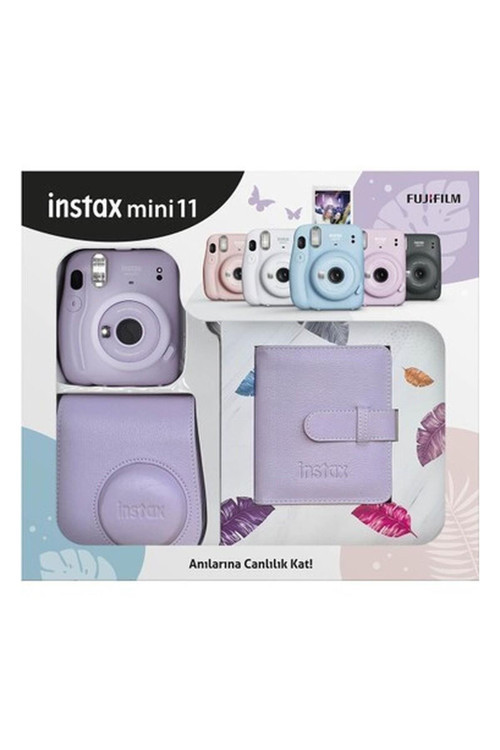 Instax Mini 11 Kare Albümlü Lila Kit