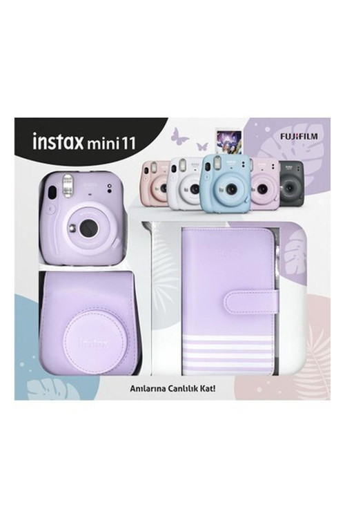 Instax Mini 11 Laporta Albümlü Lila Kit