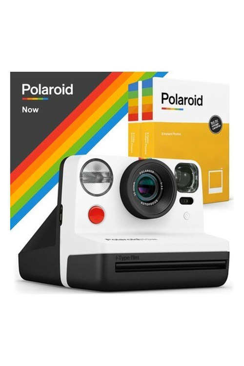 Now Siyah Beyaz Instant Fotoğraf Makinesi ve 16'lı Film Hediye Seti