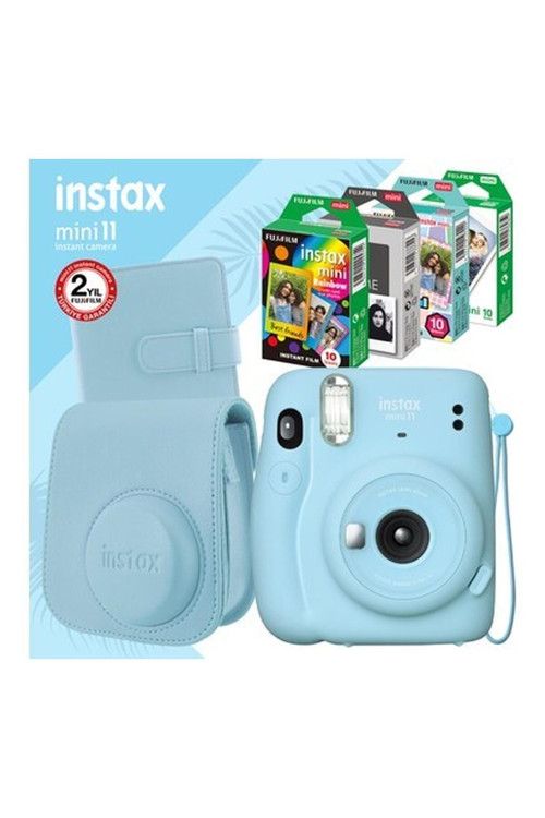 Instax Mini 11 Mavi Fotoğraf Makinesi ve Set
