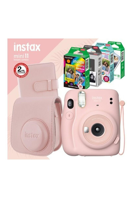Instax Mini 11 Pembe Fotoğraf Makinesi ve Set