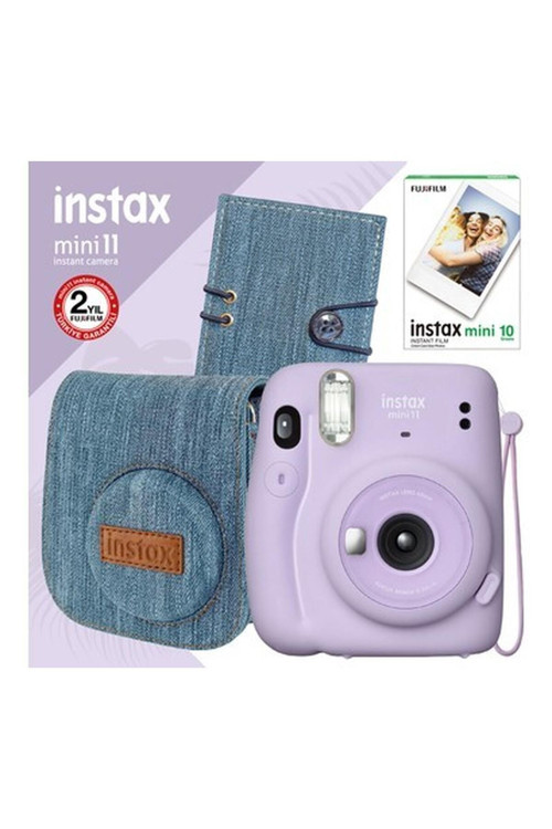 Instax Mini 11 Lila Fotoğraf Makinesi ve Jean Aksesuarlı Seti 2