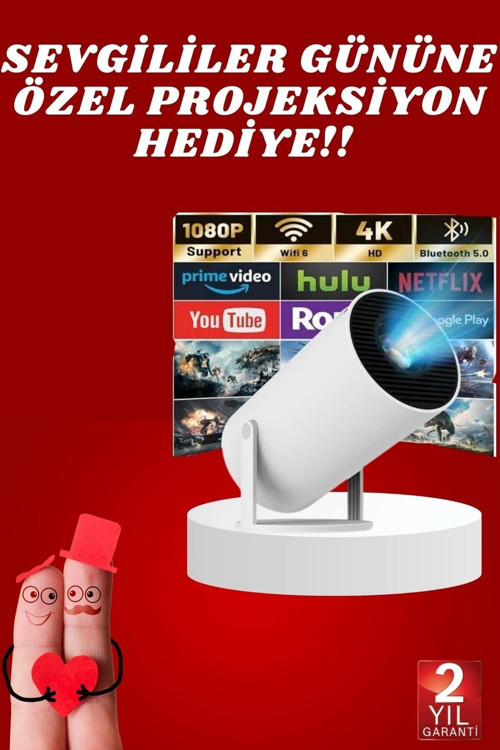 BESTONLY Sevgiliye Özel Hediye Ayaklı Sinema Projektörü Projeksiyon