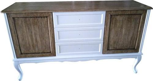 Tv Sehpa ST 17930 Konsol Model MDF Üzeri Ceviz Kaplama Parlak Beyaz ceviz El Yapım