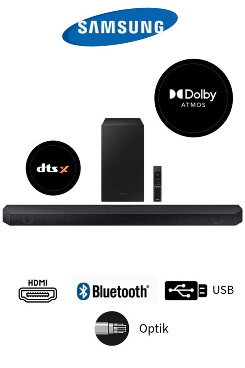 3 boyutlu ses Q Serisi Dolby Atmos&DTS:X 360W Soundbar HWQ600- Çoklu BağlantıTüm TV Marka Uyumu