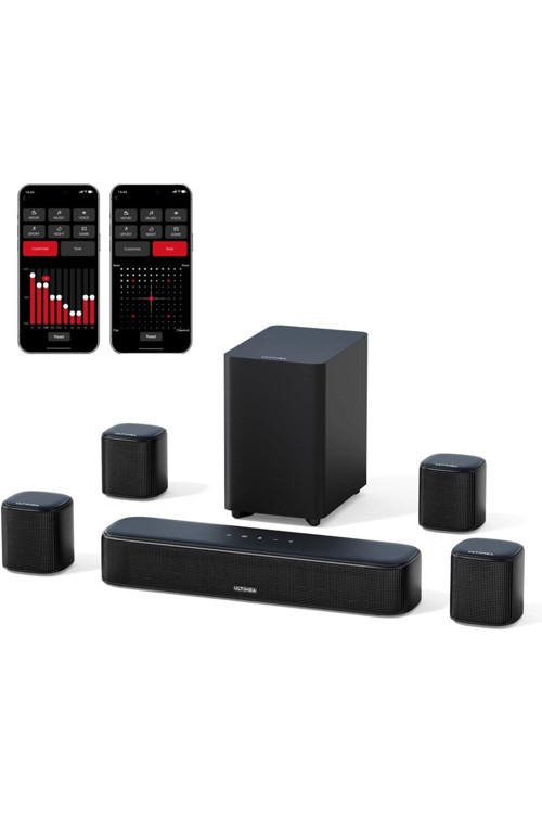 Aura A40 7.1 Kanal Soundbar4 Subwoofer Uygulama Kontrollü Sinema Ses Sistem Hoparlör U2601