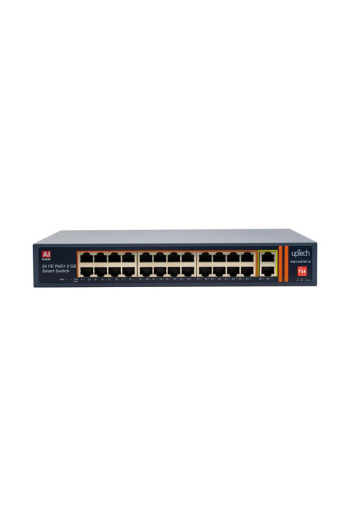 SW124FGP-A 24 ports 10/100M POE Switch with 2 Gigabit Uplink IEEE802.3af/at 400W