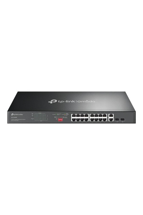 DS1018GMP 16 Port 10-100-1000 Poe+ Switch 2 Port SFP Çelik Kasa Rack Mount