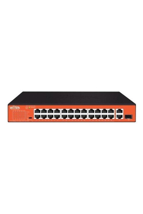 Wı-tek 24port 200w Full Poe Wı-ps526gh 10/100 Yönetilemez Switch