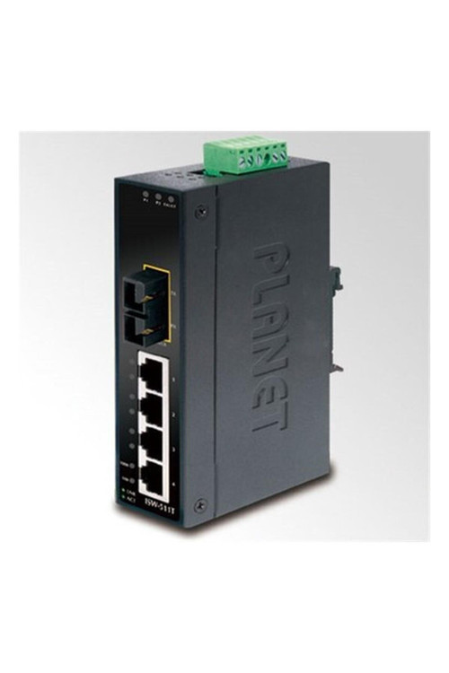 Endüstriyel Tip Yönetilemeyen Ethernet Switch (Industrial Unmanaged Ethernet Switch)\n4-Port 10/100BASE-TX\n1-PORT 100BASE-FX Single-Mode Sc 15 KM\nIP30 -40~75 Derece C