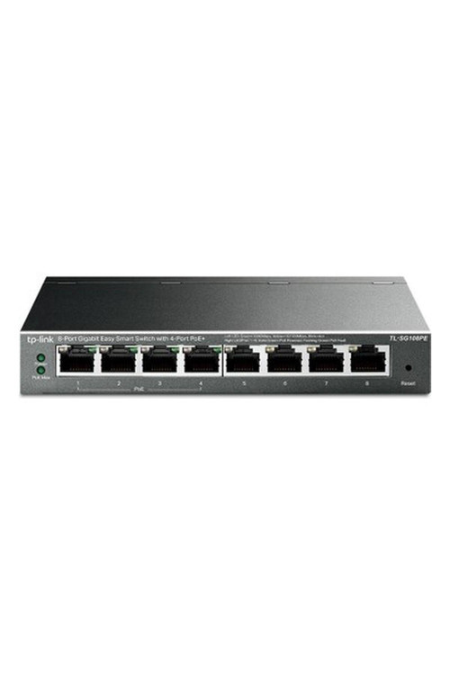 TL-SG108PE 8 Port 4 Port Poe+ 10-100-1000 Mbps Easy Smart Switch Çelik Kasa