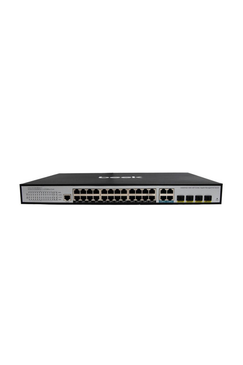 L2 Yönetilebilir Switch 24 x 10/100/1000Mbps IEEE802.3af/at PoE+ port (Port başına 30
