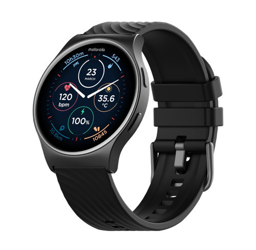 Moto Watch 120 - AMOLED Ekranlı, 10 Günlük Pil, Kalp Atış Hızı ve SpO2 Takibi, Fitness ve Sağlık İzleme, Fitness ve Sağlık İzleme özellikli Premium Bluetooth Akıllı Saat...