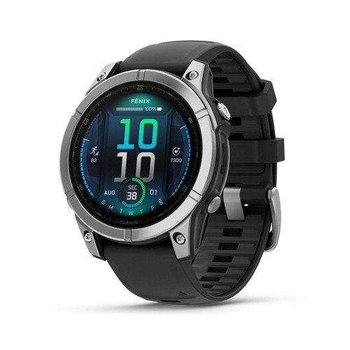 fēnix® E – 47 mm, AMOLED, Premium Çoklu Spor GPS Akıllı Saat, Uzun Ömürlü Pil Ömrü, Siyah Bantlı Paslanmaz Çelik