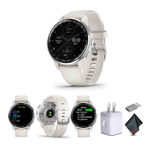 D2 Air X10 Aviator GPS Akıllı Saat, Çağrı, Mesaj, Sağlık, Wellness ve Havacılık Hava Durumu Özellikleri (Fildişi) + USB Duvar Şarj Cihazı + Mikrofiber Temiz...