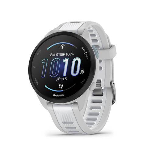 Forerunner 165 Müzik, Akıllı Koşu Saati, Renkli AMOLED Ekran, Egzersiz Ölçümleri ve Dinlenme Analizleri, Bileğinizde Müzik, Whitestone