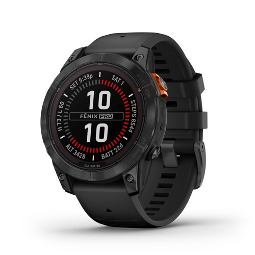 fēnix 7 Pro Solar, Çoklu Spor GPS Akıllı Saat, Dahili El Feneri, Solar Şarj Özelliği, Siyah