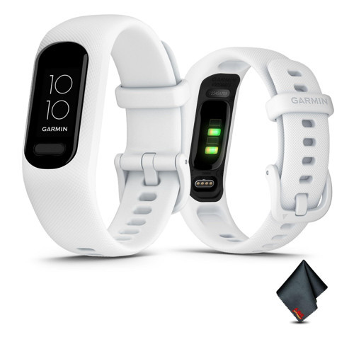 vívosmart 5, Fitness Takip Cihazı, Uzun Ömürlü Pil, Basit Tasarım, Mikrofiber Temizlik Bezli Beyaz Paket