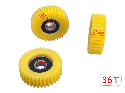 E-Bis Pedal Destekli Plastik Dişli Rulmanlı 3 Lü Set 36T 12 Mm Öm