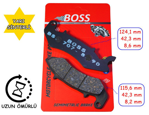 Rks Ön Fren Disk Balatası Boss Bs707 Des 125 Mondial Prostreet 125